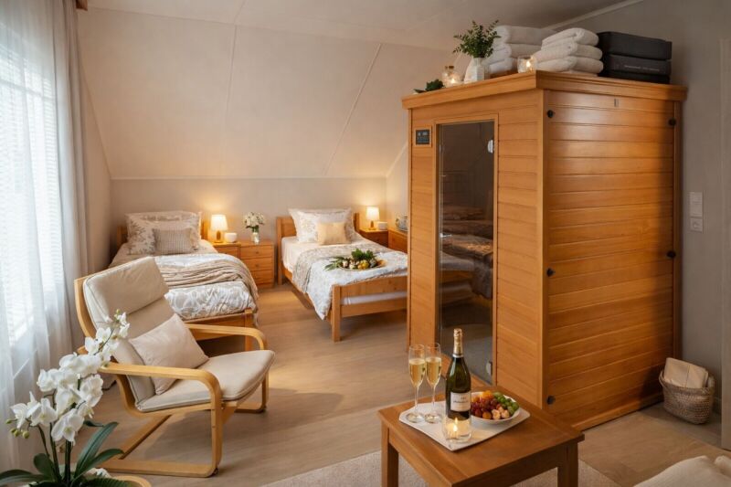 Romantický wellness pokoj s infrasaunou